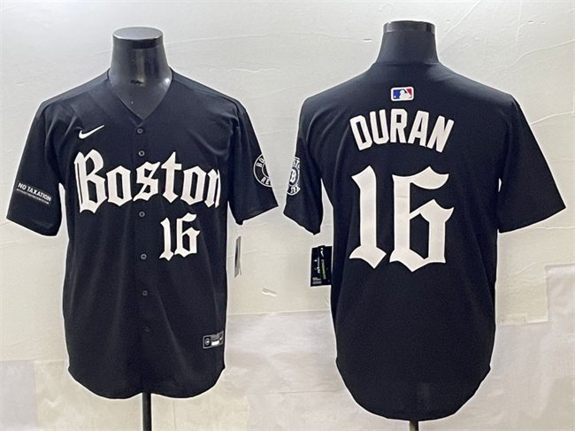 Men's Boston Red Sox #16 Jarren Duran Black Gothic Vapor Limited Stitched Baseball Jersey Men's Boston Red Sox #16 Jarren Duran Black Gothic Vapor Limited Stitched Baseball Jersey